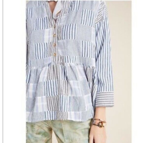 Maeve The Zoe Swing Patchwork Blouse in Patchwork - Picture 5 of 8